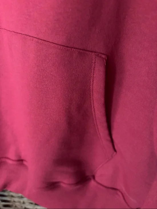 Champion Cardinal Red Pullover Hoodie with Small Logo - Picture 7 of 7